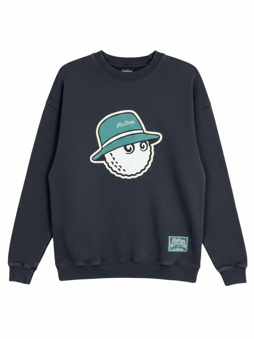 Malbon Men’s Golf Center Print Black Sweatshirt Size X-Large